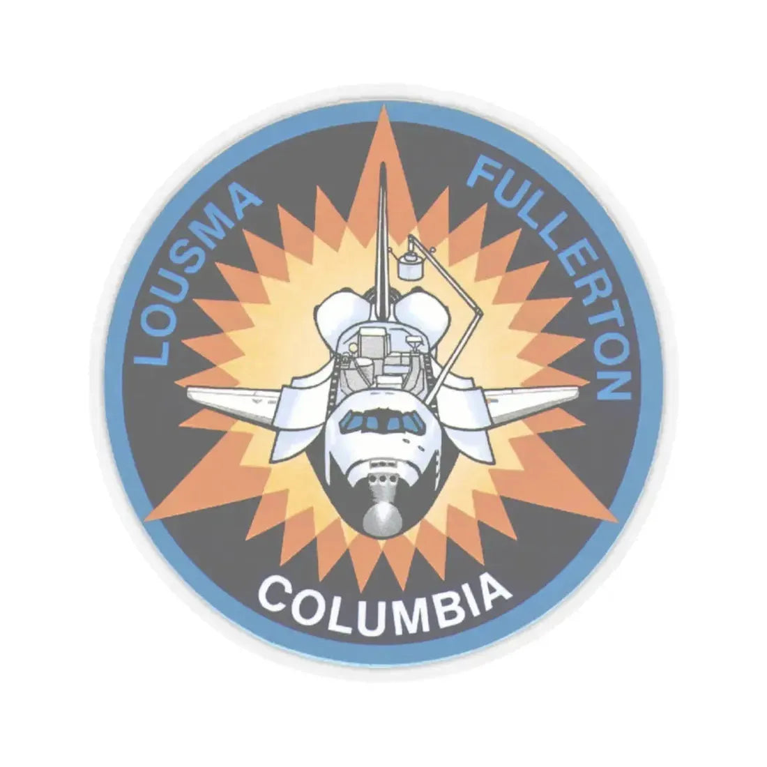 STS 3 (NASA) STICKER Vinyl Kiss-Cut Decal 6 Inch Transparent - The Sticker Space