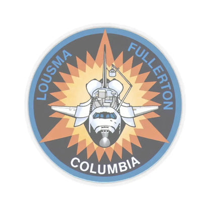 STS 3 (NASA) STICKER Vinyl Kiss-Cut Decal 6 Inch Transparent - The Sticker Space