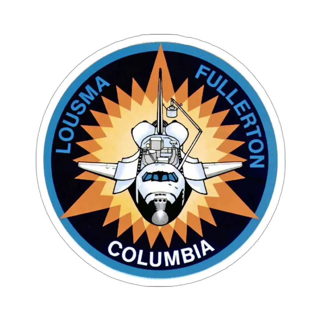 STS 3 Patch NASA STICKER Vinyl Die-Cut Decal 3 Inch - The Sticker Space