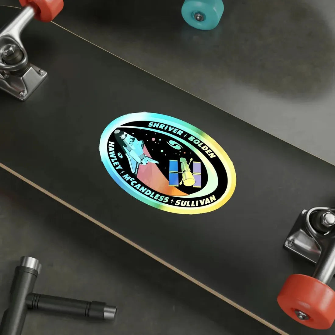 STS 31 (NASA) Holographic STICKER Die-Cut Vinyl Decal - The Sticker Space