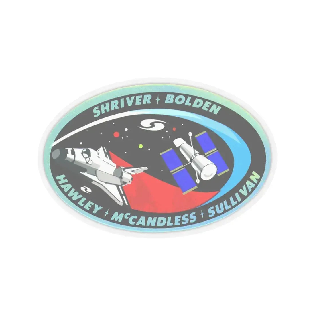 STS 31 (NASA) STICKER Vinyl Kiss-Cut Decal 4 Inch Transparent - The Sticker Space
