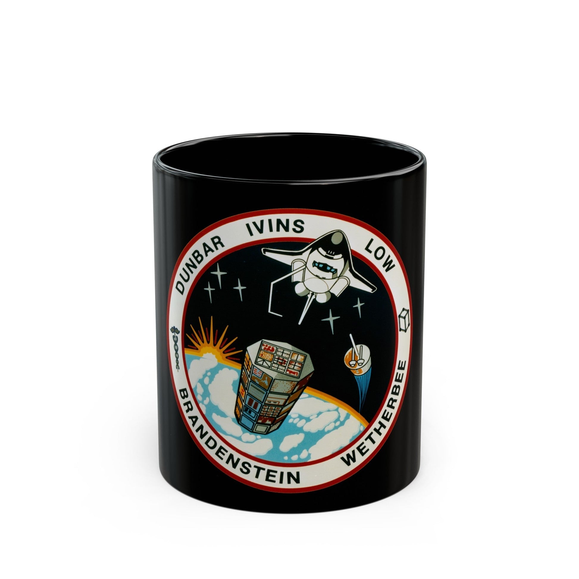 STS 32 (NASA) Black Coffee Mug-11oz-The Sticker Space