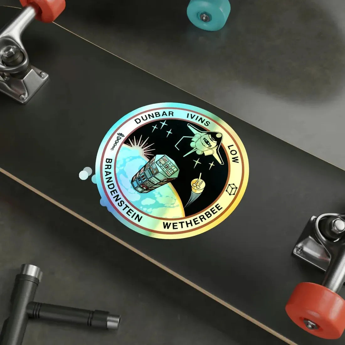 STS 32 (NASA) Holographic STICKER Die-Cut Vinyl Decal - The Sticker Space