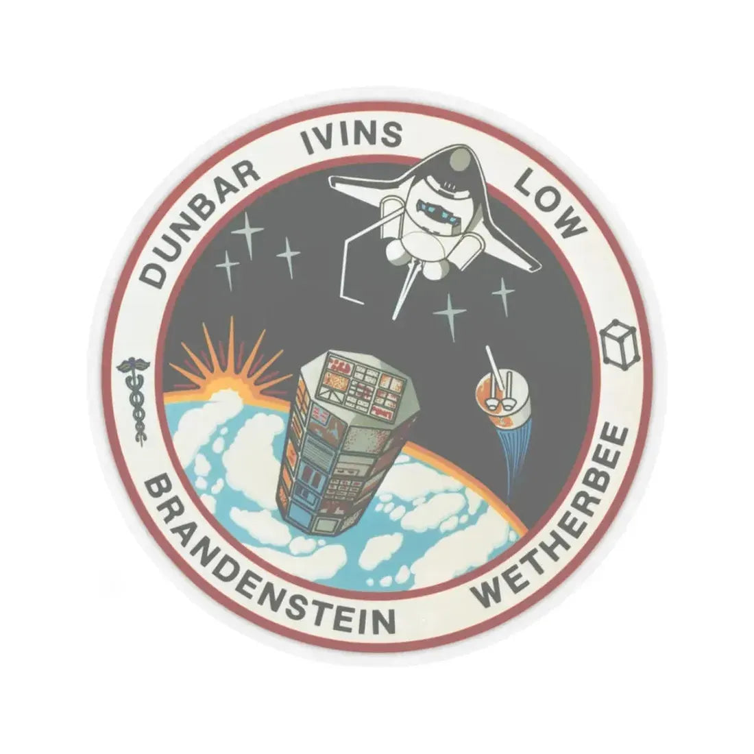 STS 32 (NASA) STICKER Vinyl Kiss-Cut Decal 3 Inch Transparent - The Sticker Space