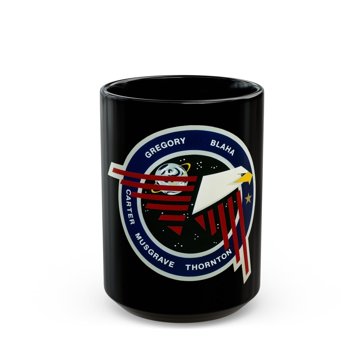 STS 33 (NASA) Black Coffee Mug-15oz-The Sticker Space