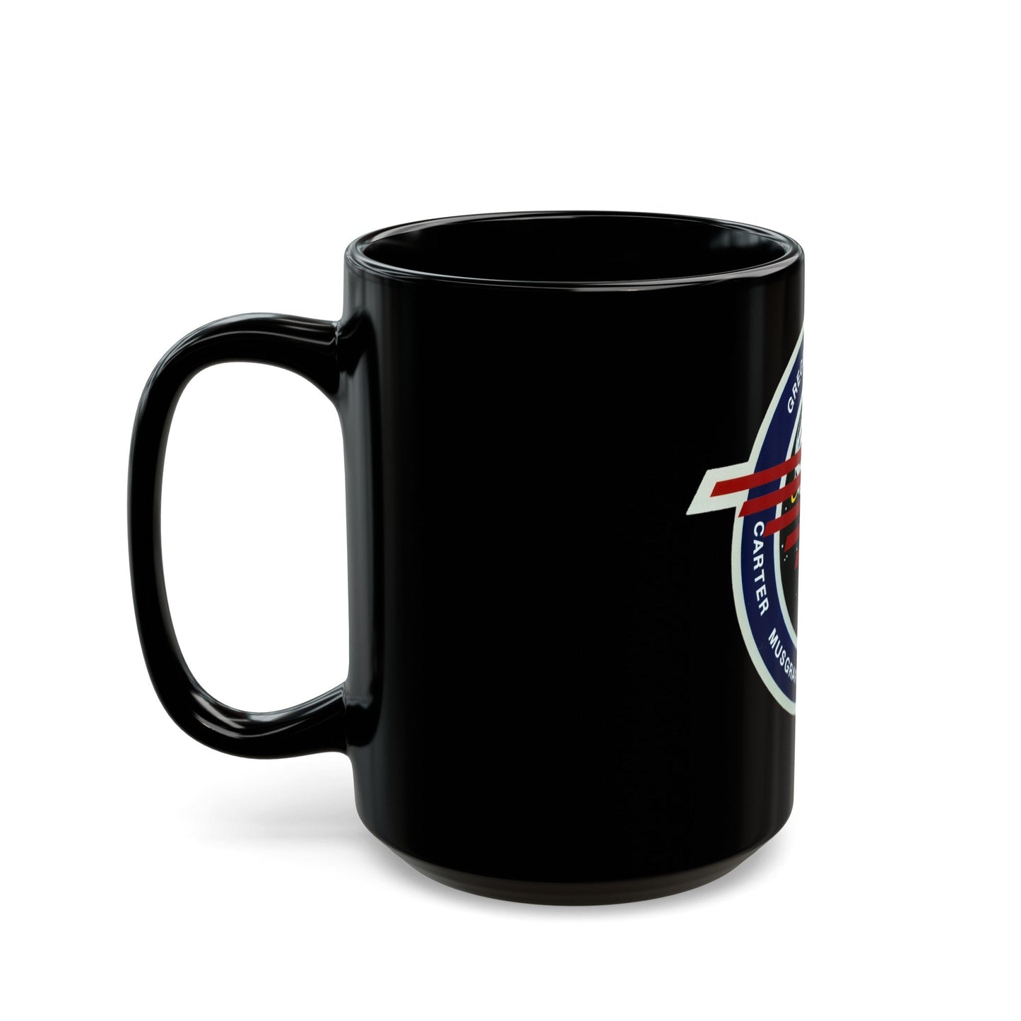 STS 33 (NASA) Black Coffee Mug-The Sticker Space