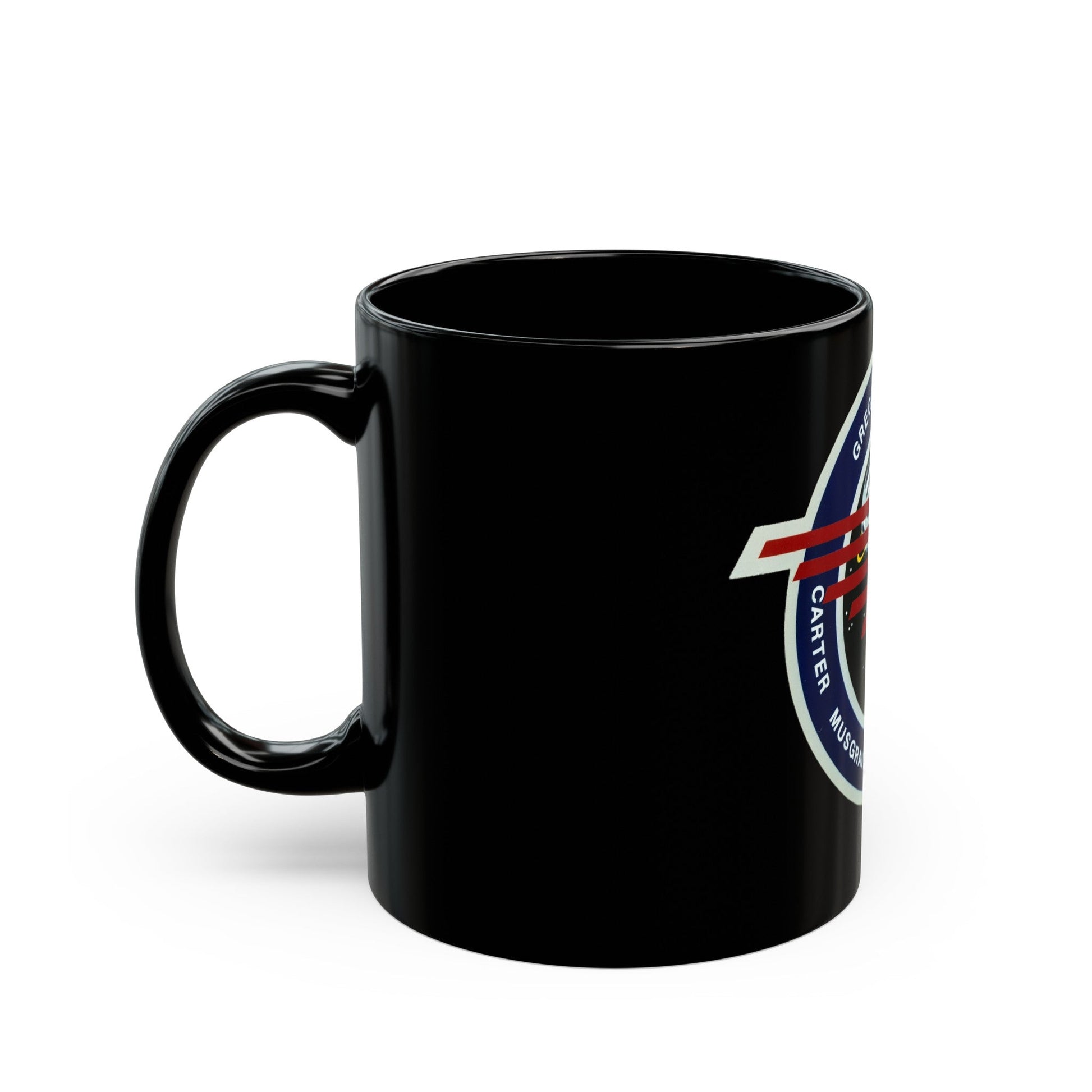 STS 33 (NASA) Black Coffee Mug-The Sticker Space