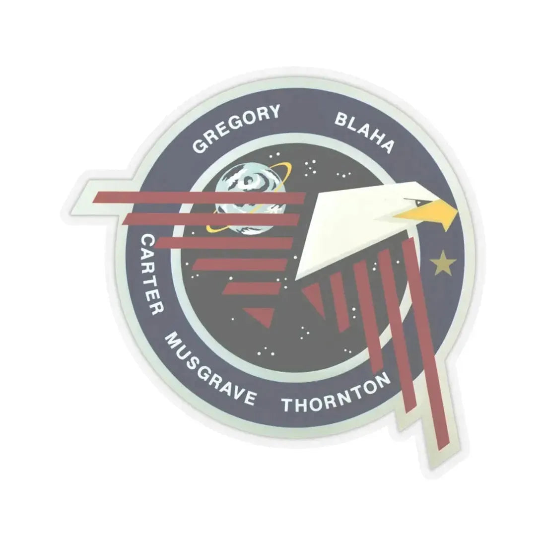 STS 33 (NASA) STICKER Vinyl Kiss-Cut Decal 6 Inch Transparent - The Sticker Space