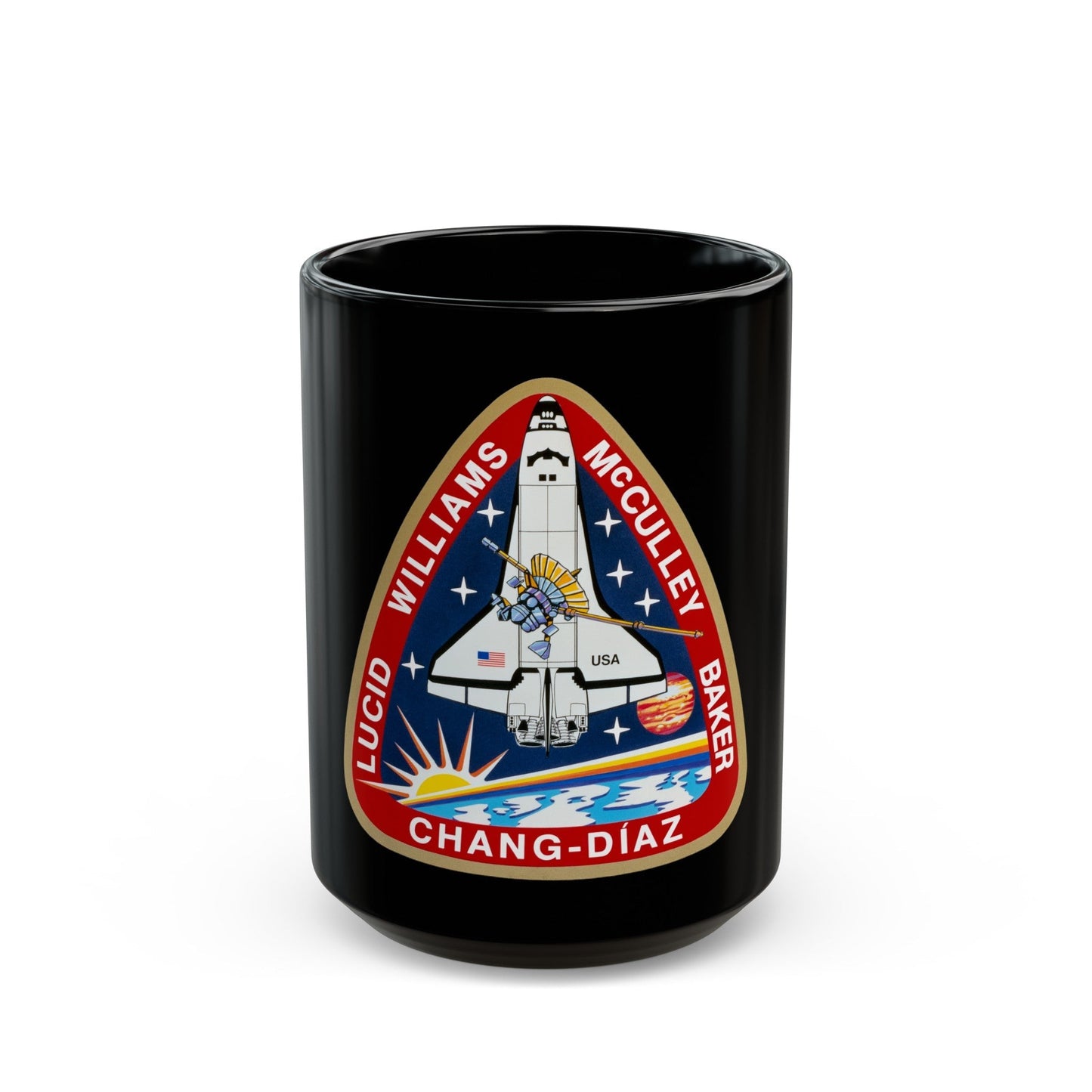 STS 34 (NASA) Black Coffee Mug-15oz-The Sticker Space