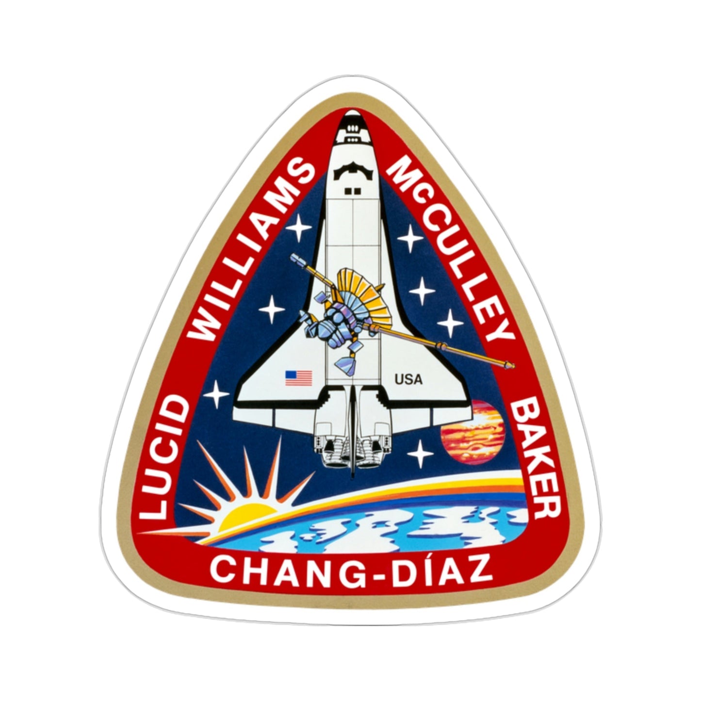 STS 34 Patch NASA STICKER Vinyl Die-Cut Decal-2 Inch-The Sticker Space