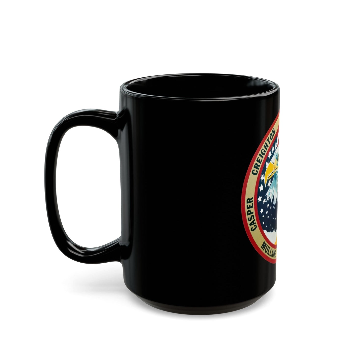 STS 36 (NASA) Black Coffee Mug-The Sticker Space