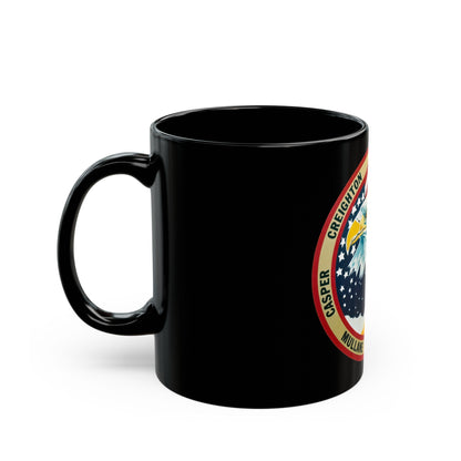 STS 36 (NASA) Black Coffee Mug-The Sticker Space