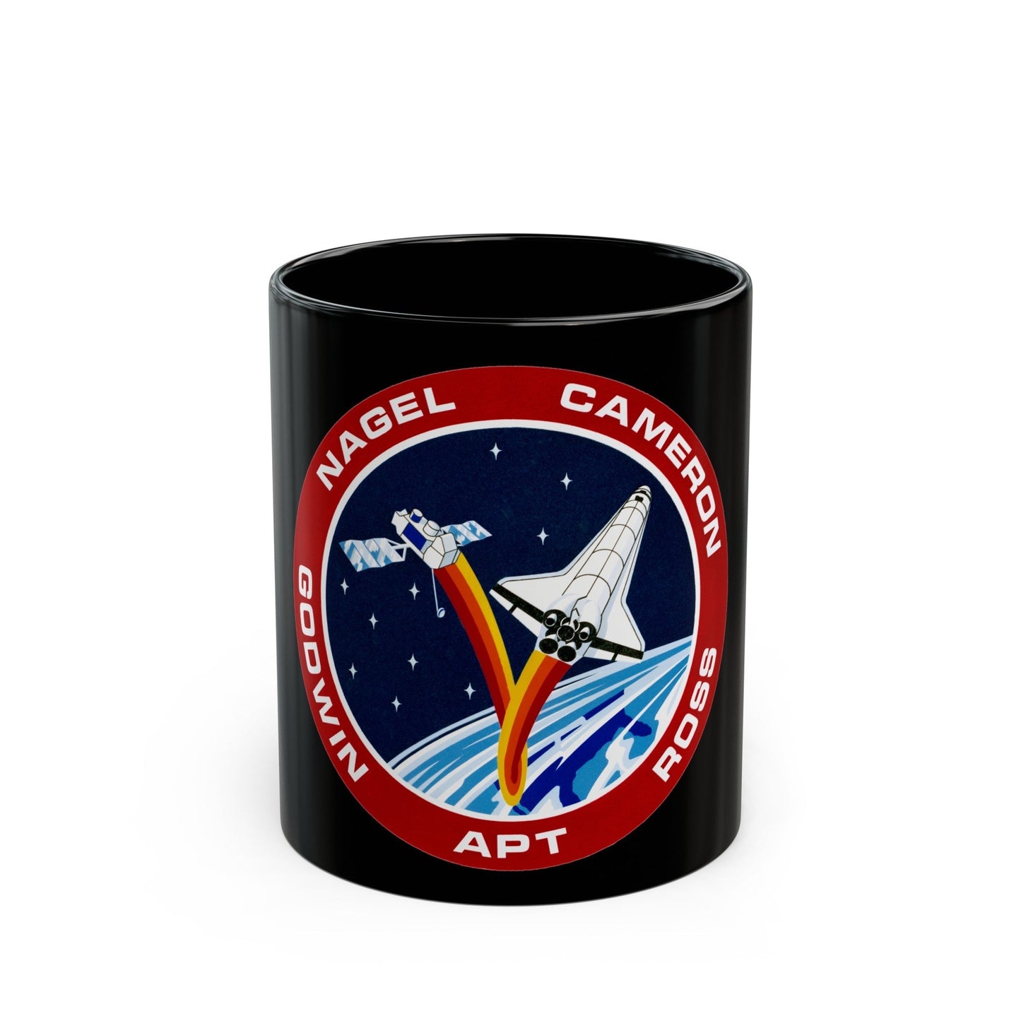 STS 37 (NASA) Black Coffee Mug-11oz-The Sticker Space