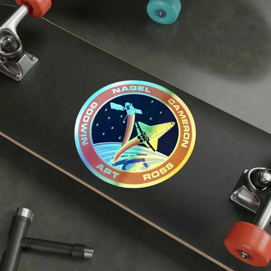 STS 37 (NASA) Holographic STICKER Die-Cut Vinyl Decal - The Sticker Space