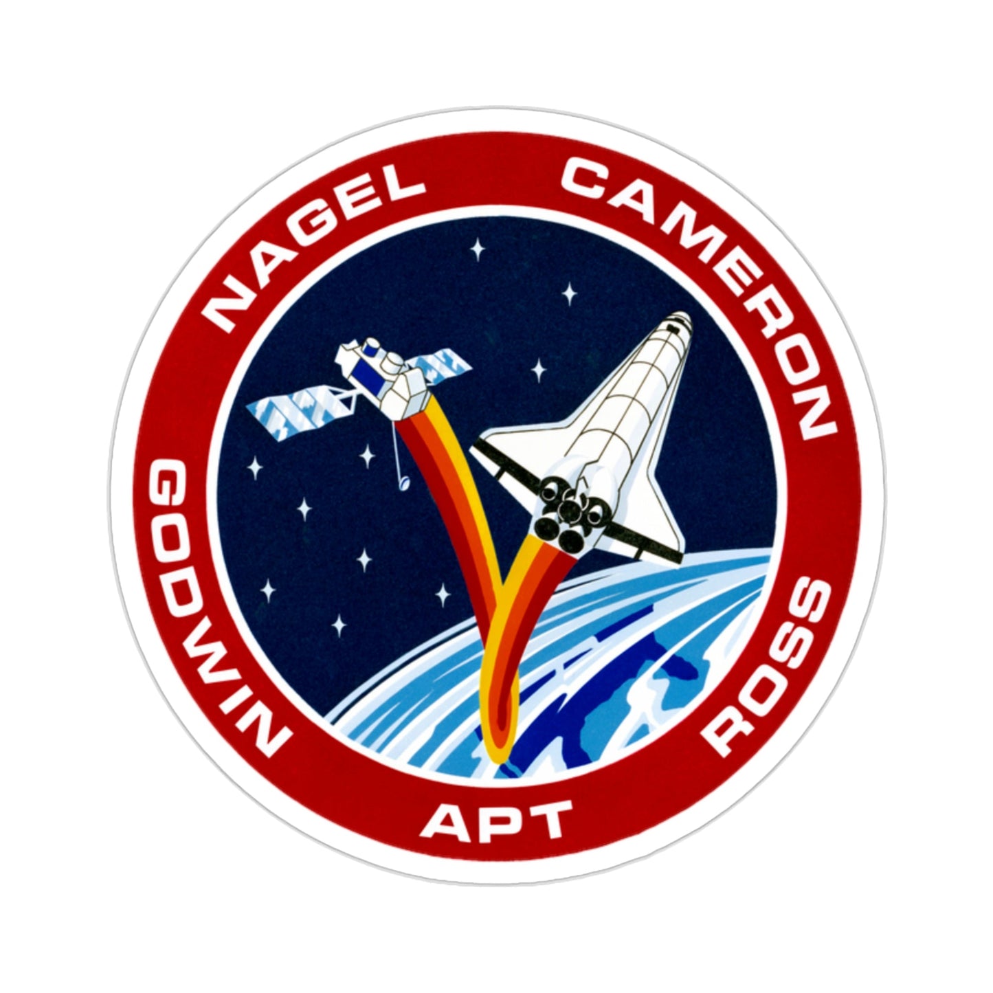 STS 37 Patch NASA STICKER Vinyl Die-Cut Decal-2 Inch-The Sticker Space