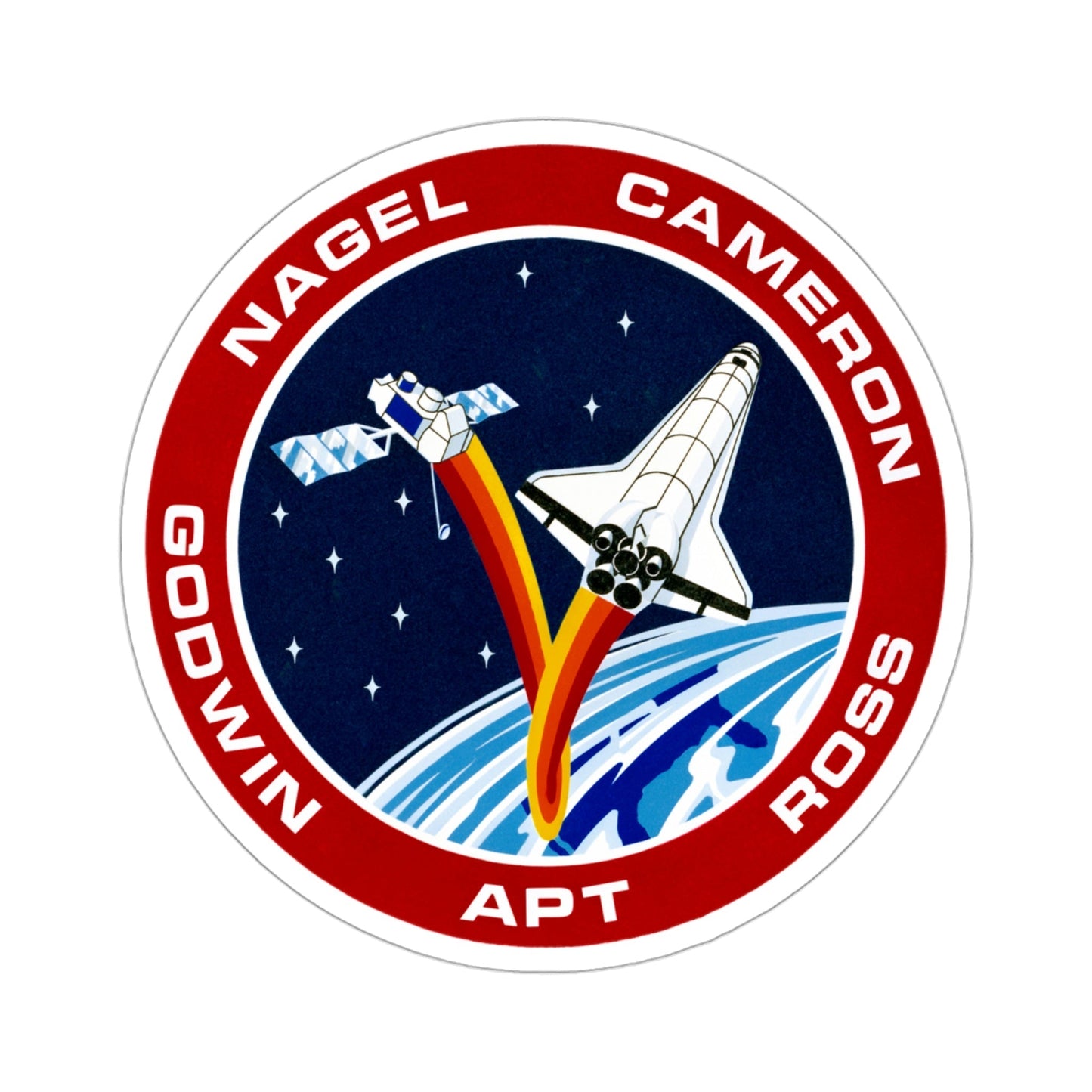 STS 37 Patch NASA STICKER Vinyl Die-Cut Decal-3 Inch-The Sticker Space