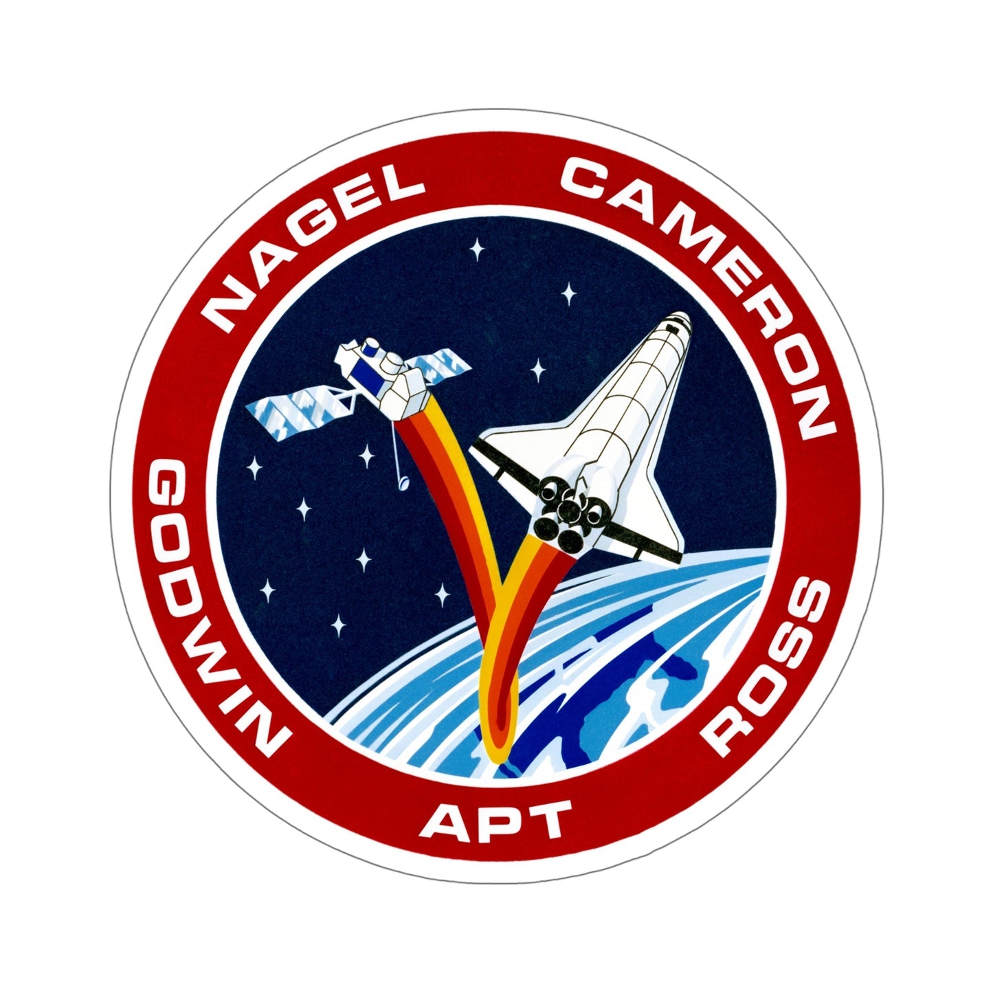 STS 37 Patch NASA STICKER Vinyl Die-Cut Decal-6 Inch-The Sticker Space