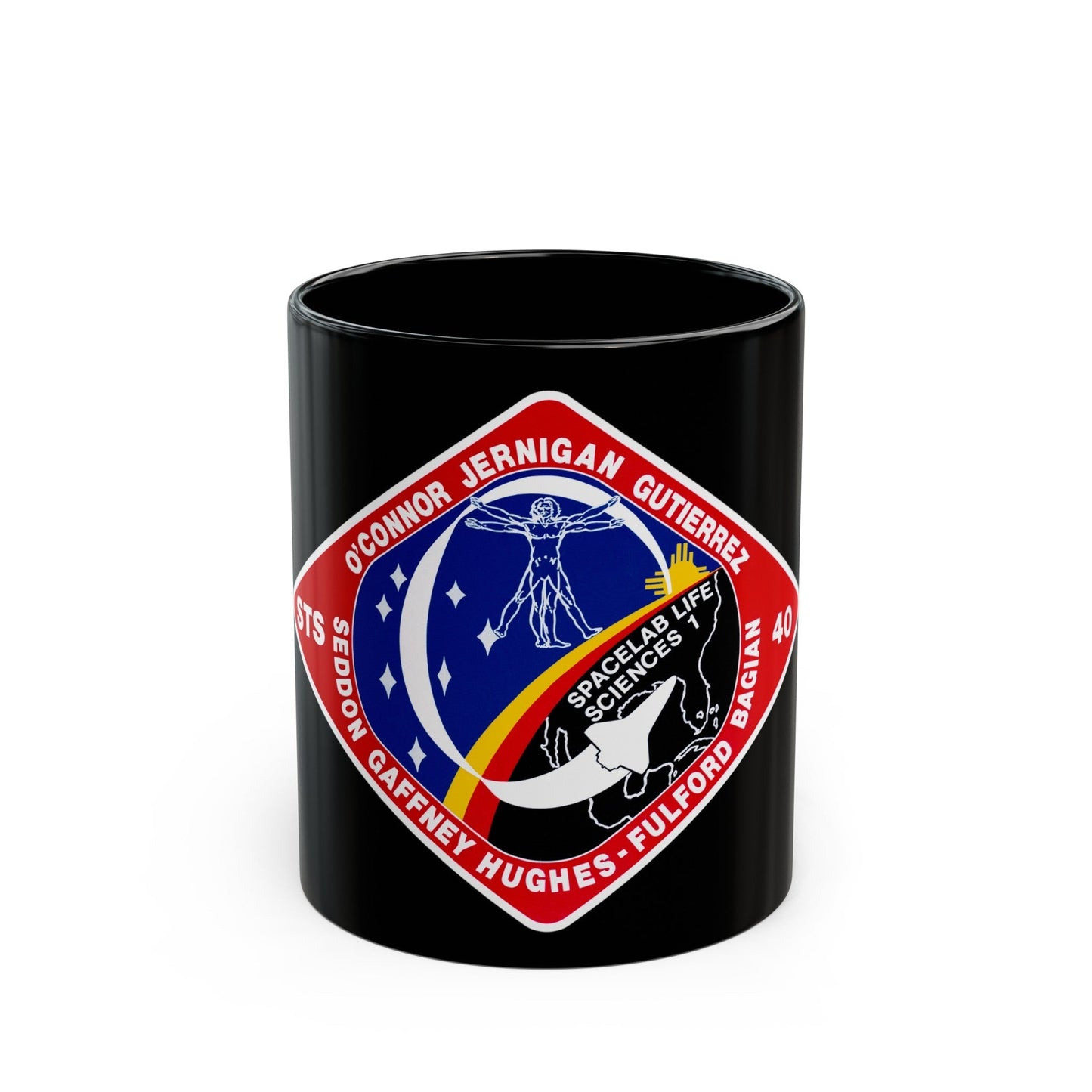 STS 40 (NASA) Black Coffee Mug-11oz-The Sticker Space