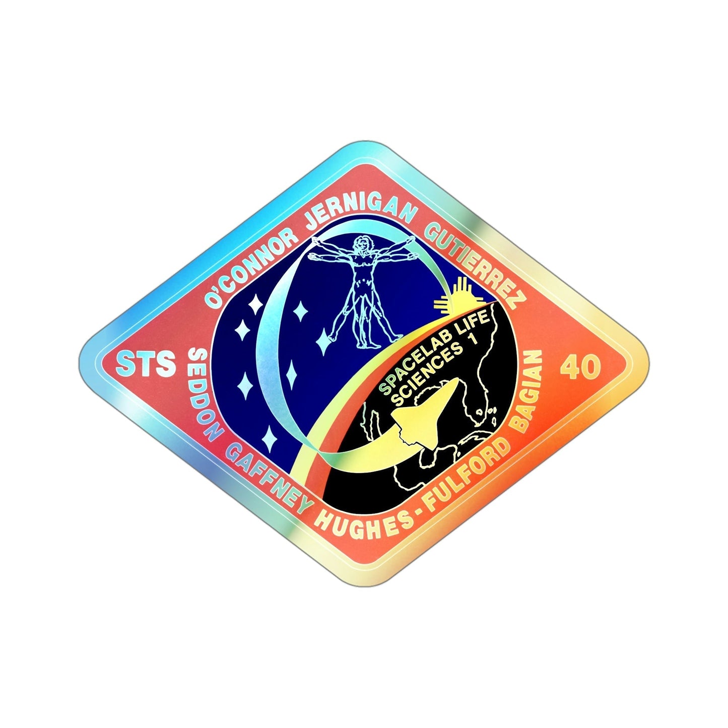 STS 40 (NASA) Holographic STICKER Die-Cut Vinyl Decal-4 Inch-The Sticker Space