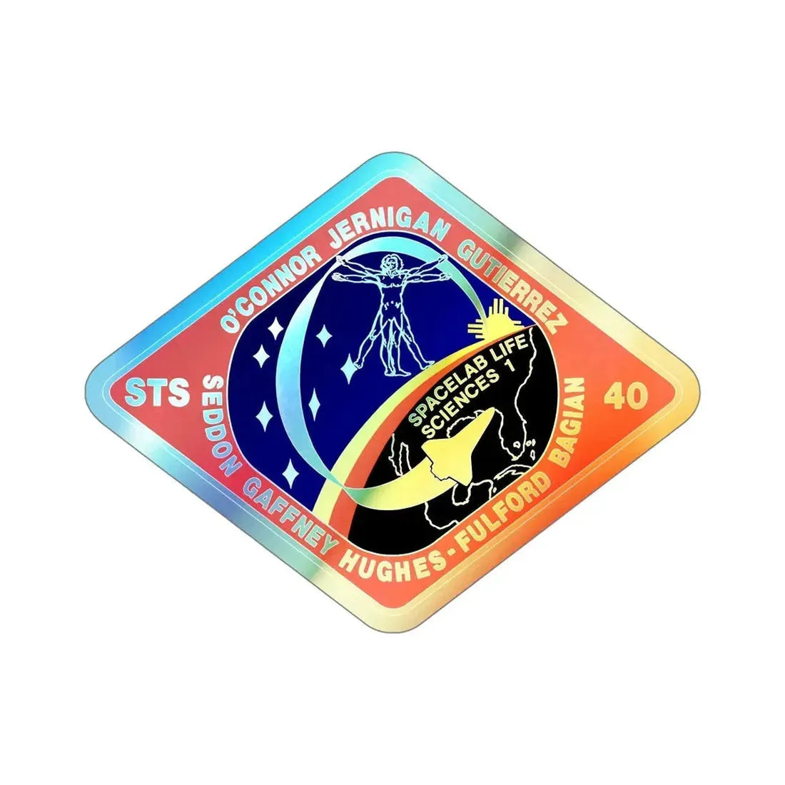 STS 40 (NASA) Holographic STICKER Die-Cut Vinyl Decal 5 Inch Holographic - The Sticker Space