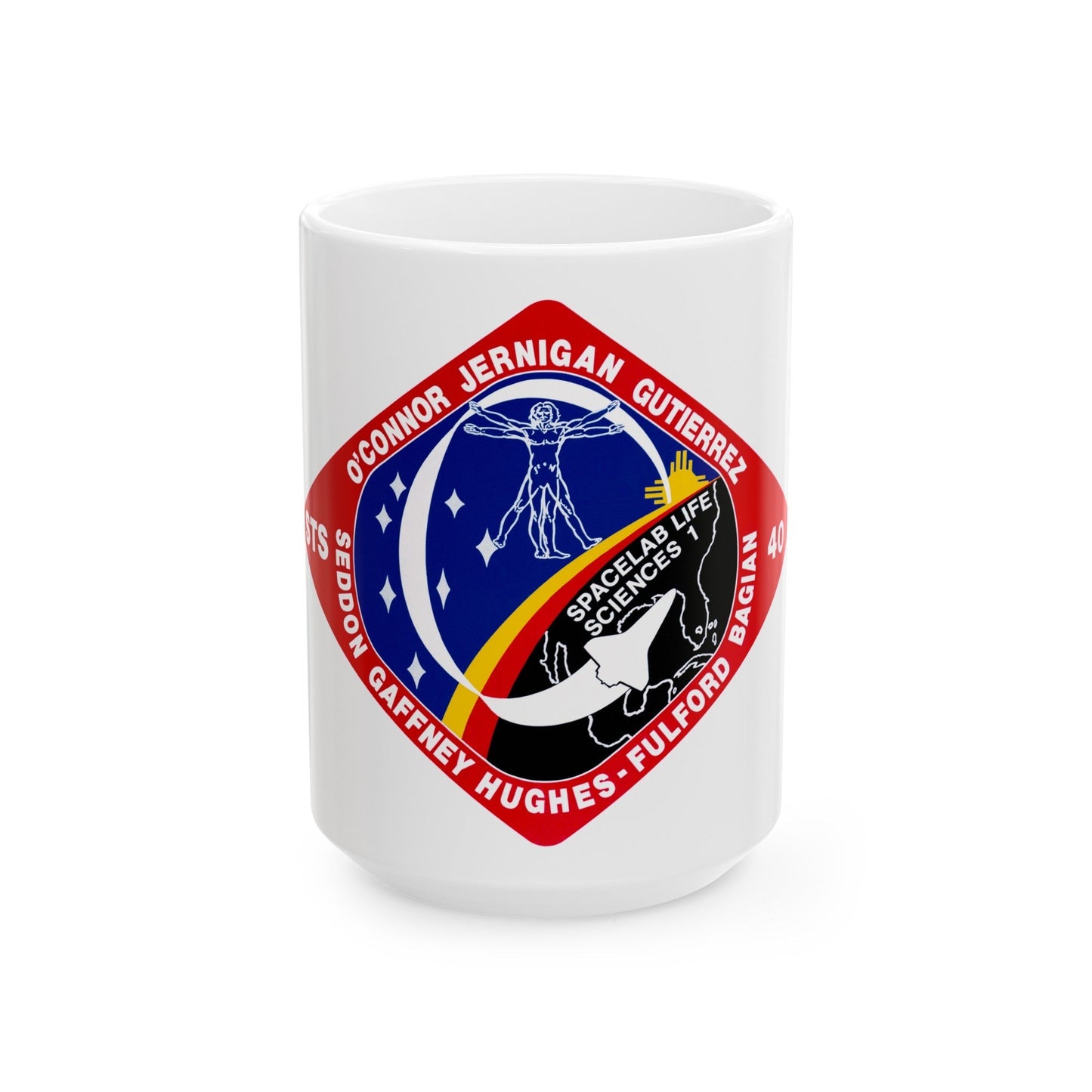 STS 40 (NASA) White Coffee Mug-15oz-The Sticker Space