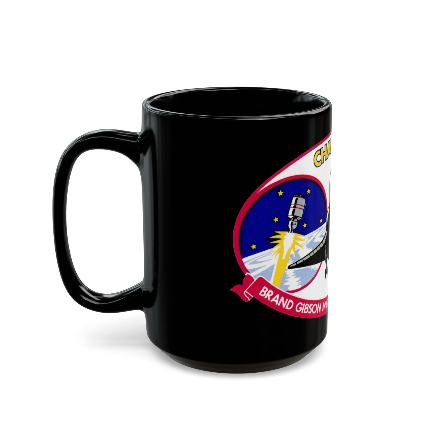 STS 41 b (NASA) Black Coffee Mug-The Sticker Space