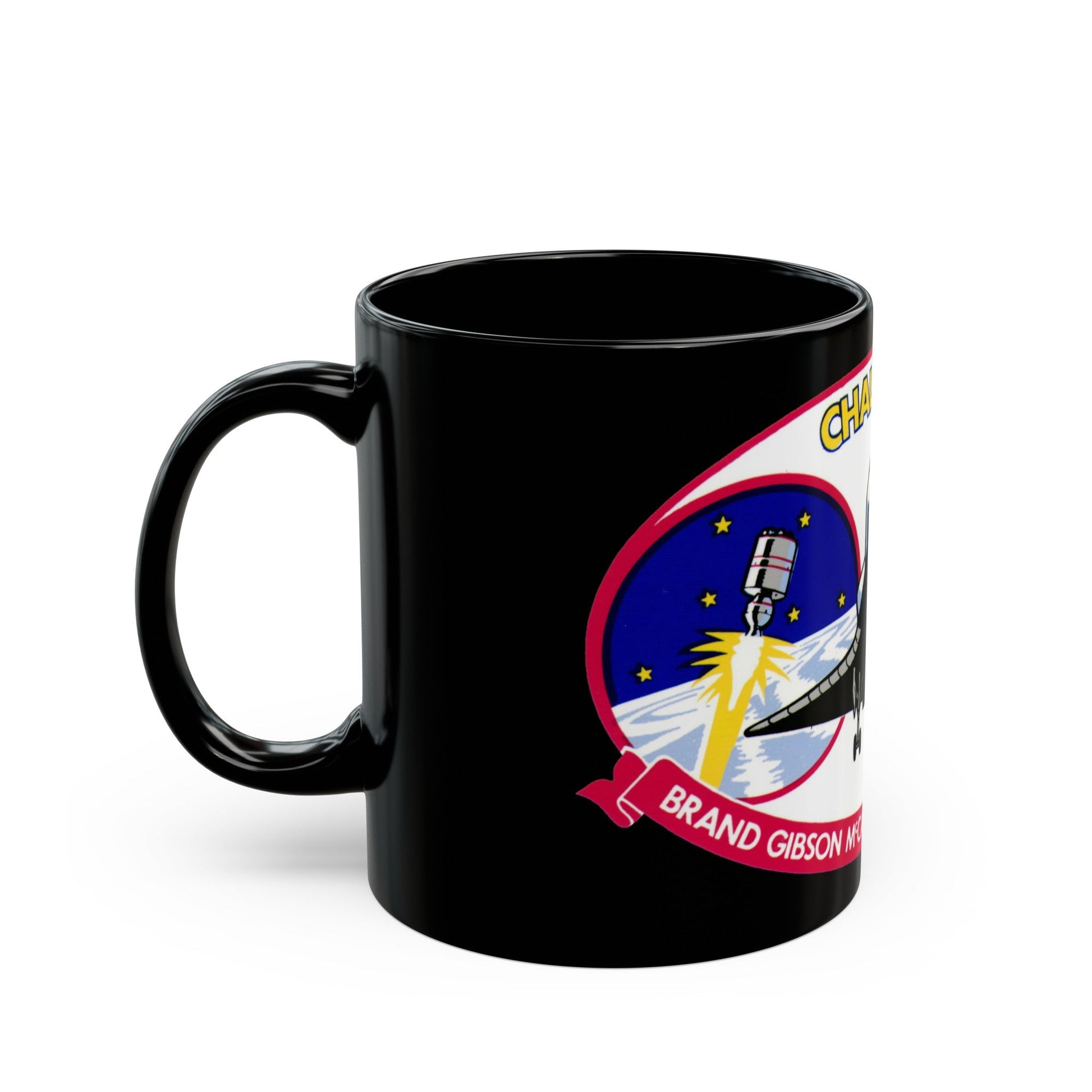 STS 41 b (NASA) Black Coffee Mug-The Sticker Space