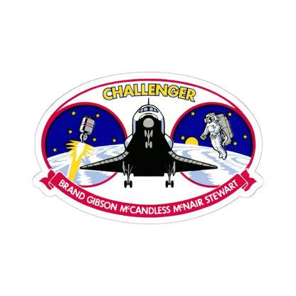 STS 41 b (NASA) STICKER Vinyl Kiss-Cut Decal 6 Inch White - The Sticker Space
