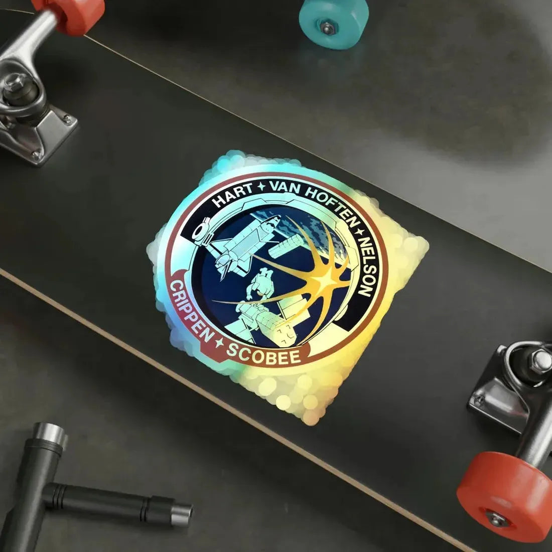 STS 41 C (NASA) Holographic STICKER Die-Cut Vinyl Decal - The Sticker Space