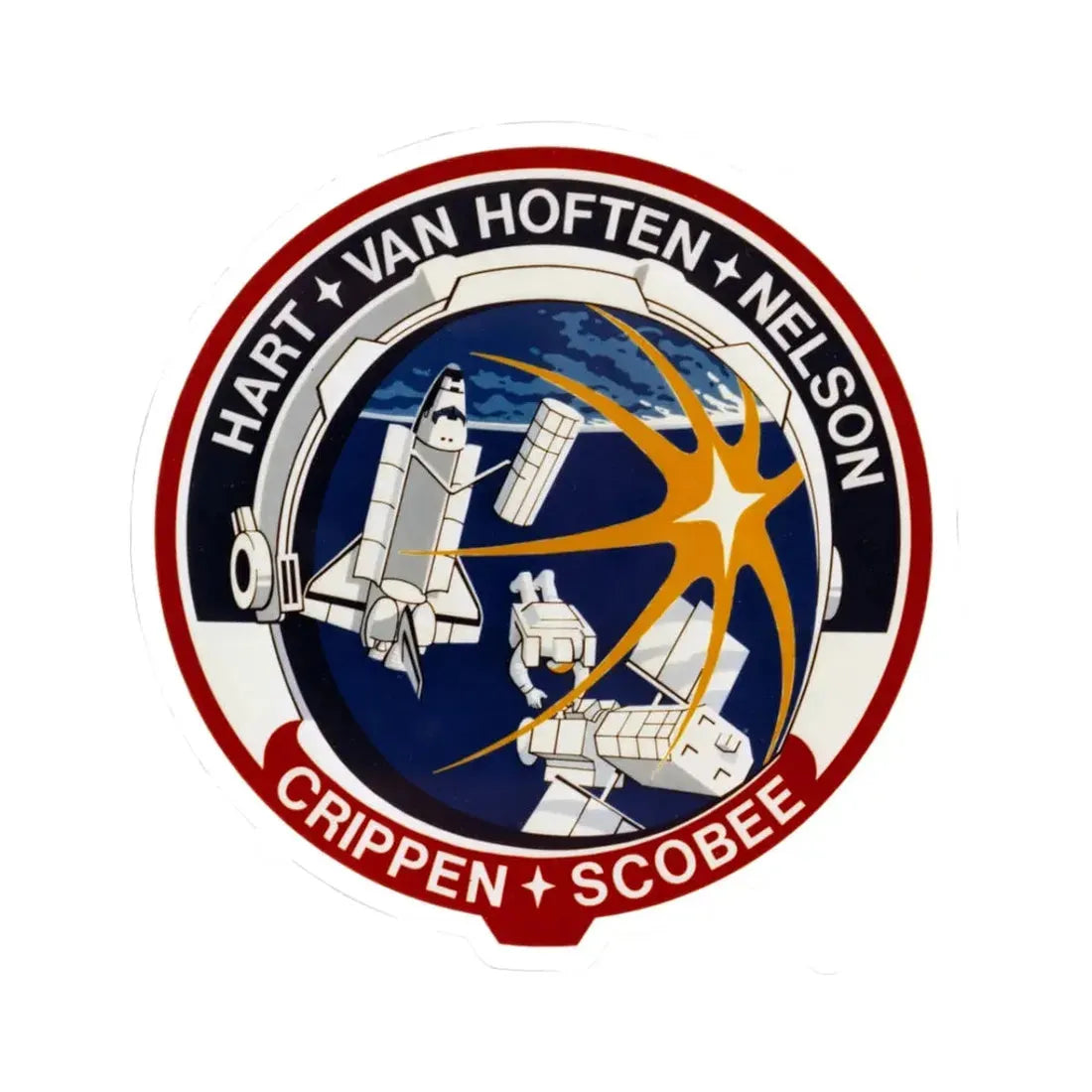 STS 41 C (NASA) STICKER Vinyl Kiss-Cut Decal 3 Inch White - The Sticker Space