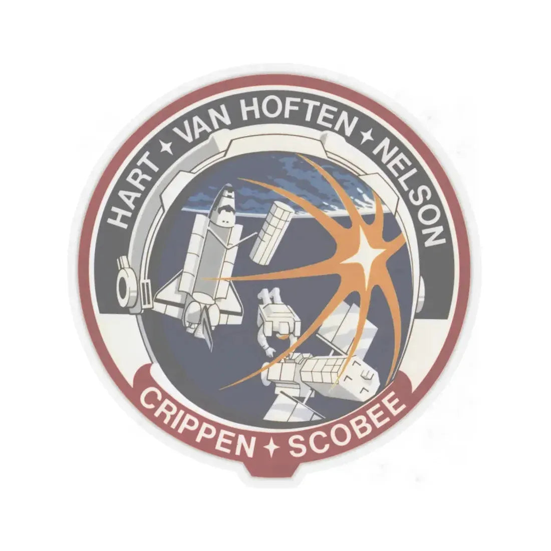 STS 41 C (NASA) STICKER Vinyl Kiss-Cut Decal 6 Inch Transparent - The Sticker Space
