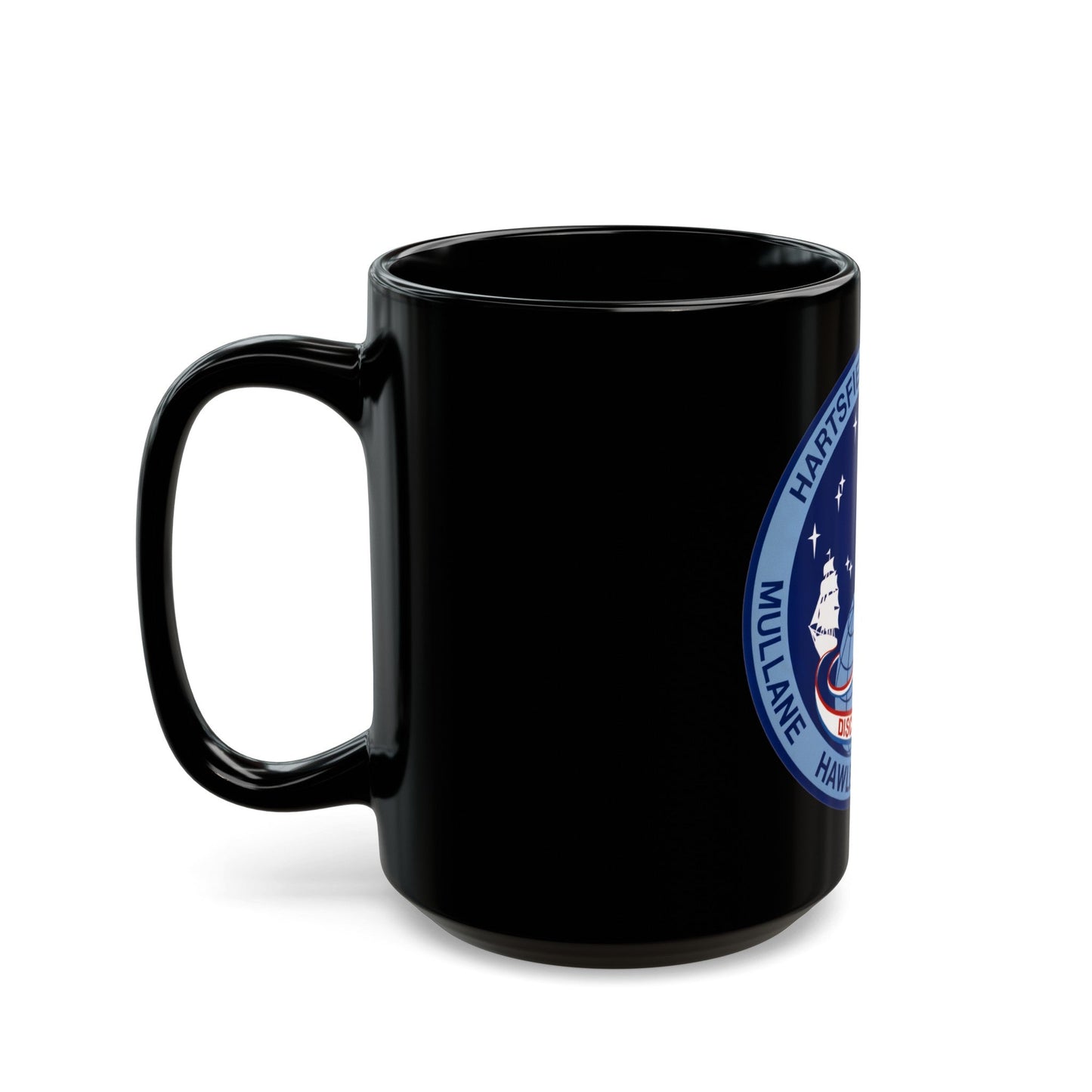 STS 41 d (NASA) Black Coffee Mug-The Sticker Space