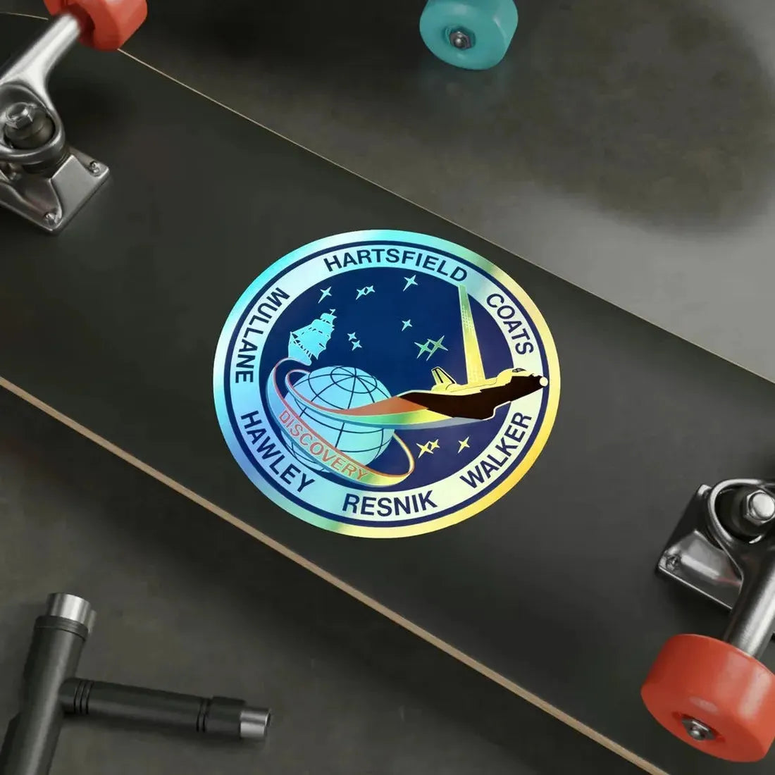 STS 41 D (NASA) Holographic STICKER Die-Cut Vinyl Decal - The Sticker Space