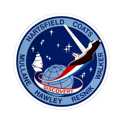 STS 41 d (NASA) STICKER Vinyl Kiss-Cut Decal 6 Inch White - The Sticker Space