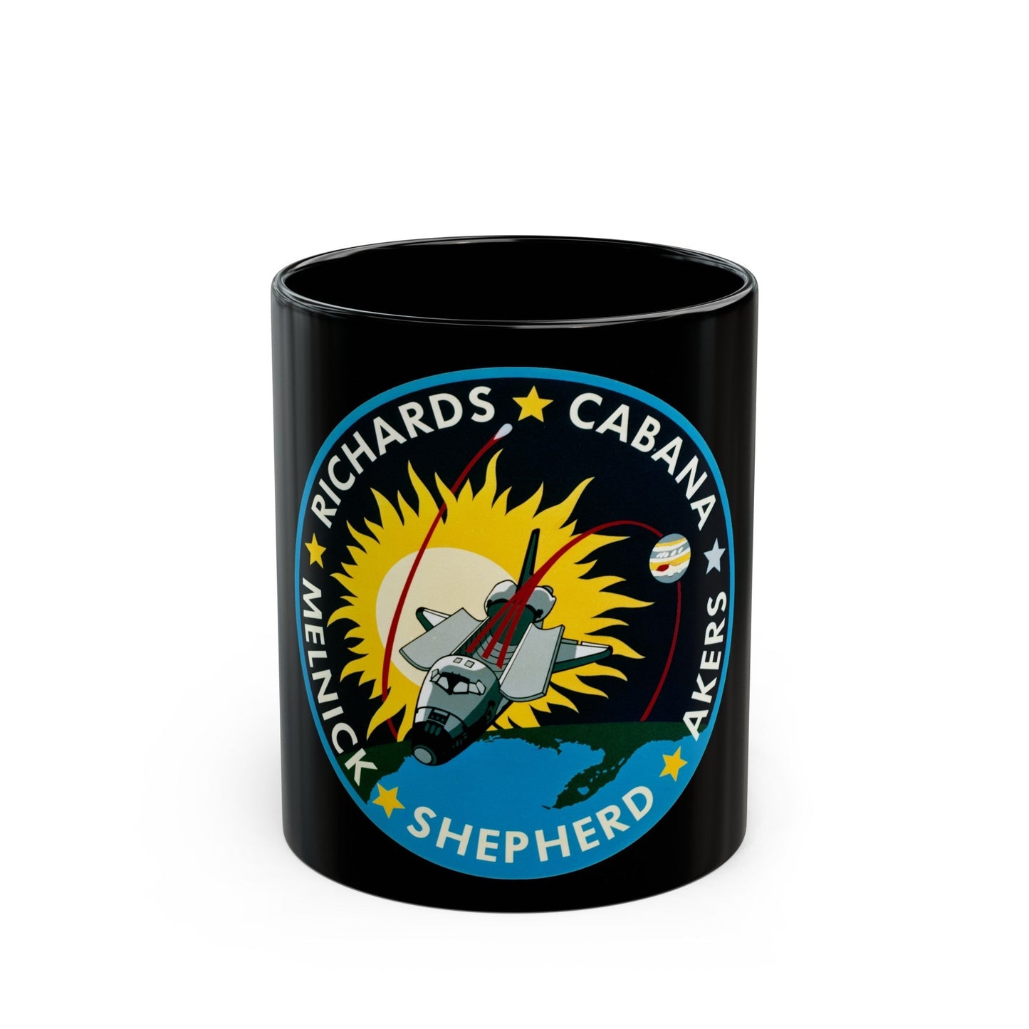 STS 41 (NASA) Black Coffee Mug-11oz-The Sticker Space