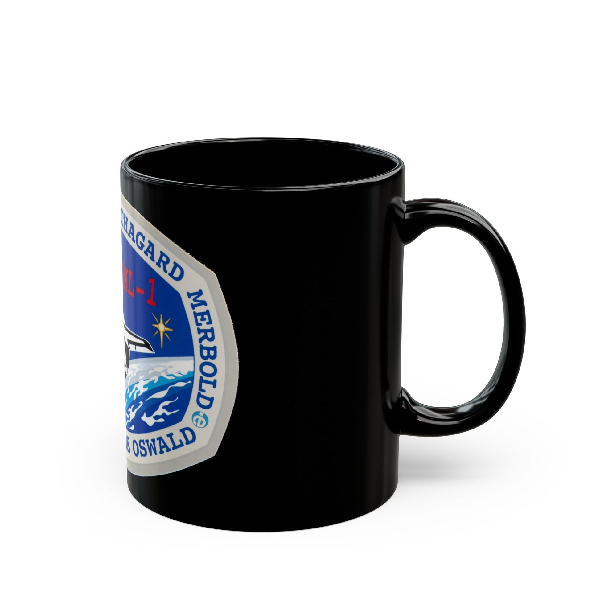 STS 42 (NASA) Black Coffee Mug-The Sticker Space