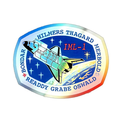 STS 42 (NASA) Holographic STICKER Die-Cut Vinyl Decal 3 Inch Holographic - The Sticker Space