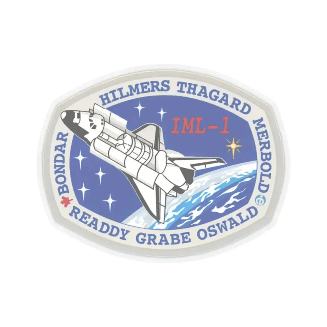 STS 42 (NASA) STICKER Vinyl Kiss-Cut Decal 2 Inch Transparent - The Sticker Space