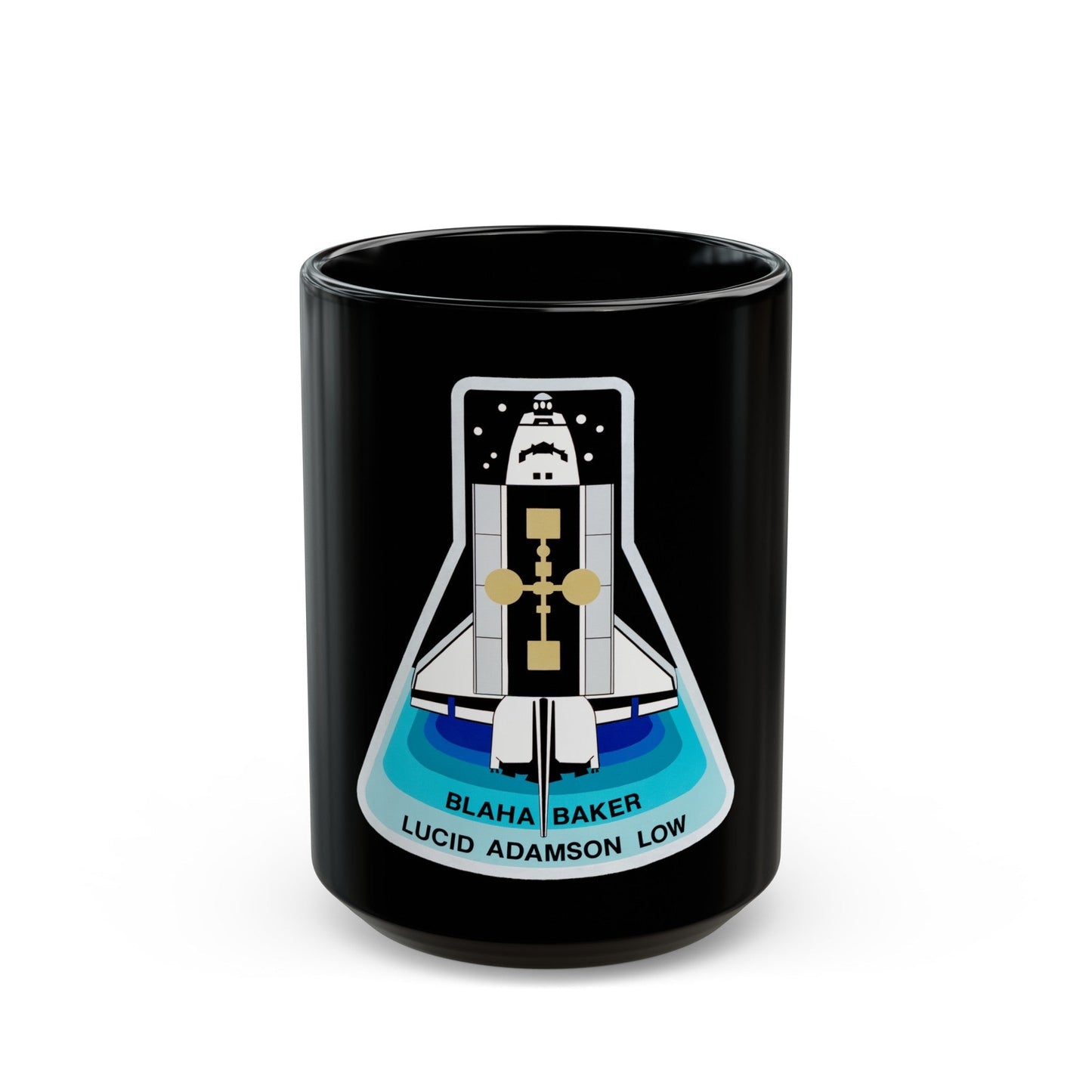 STS 43 (NASA) Black Coffee Mug-15oz-The Sticker Space