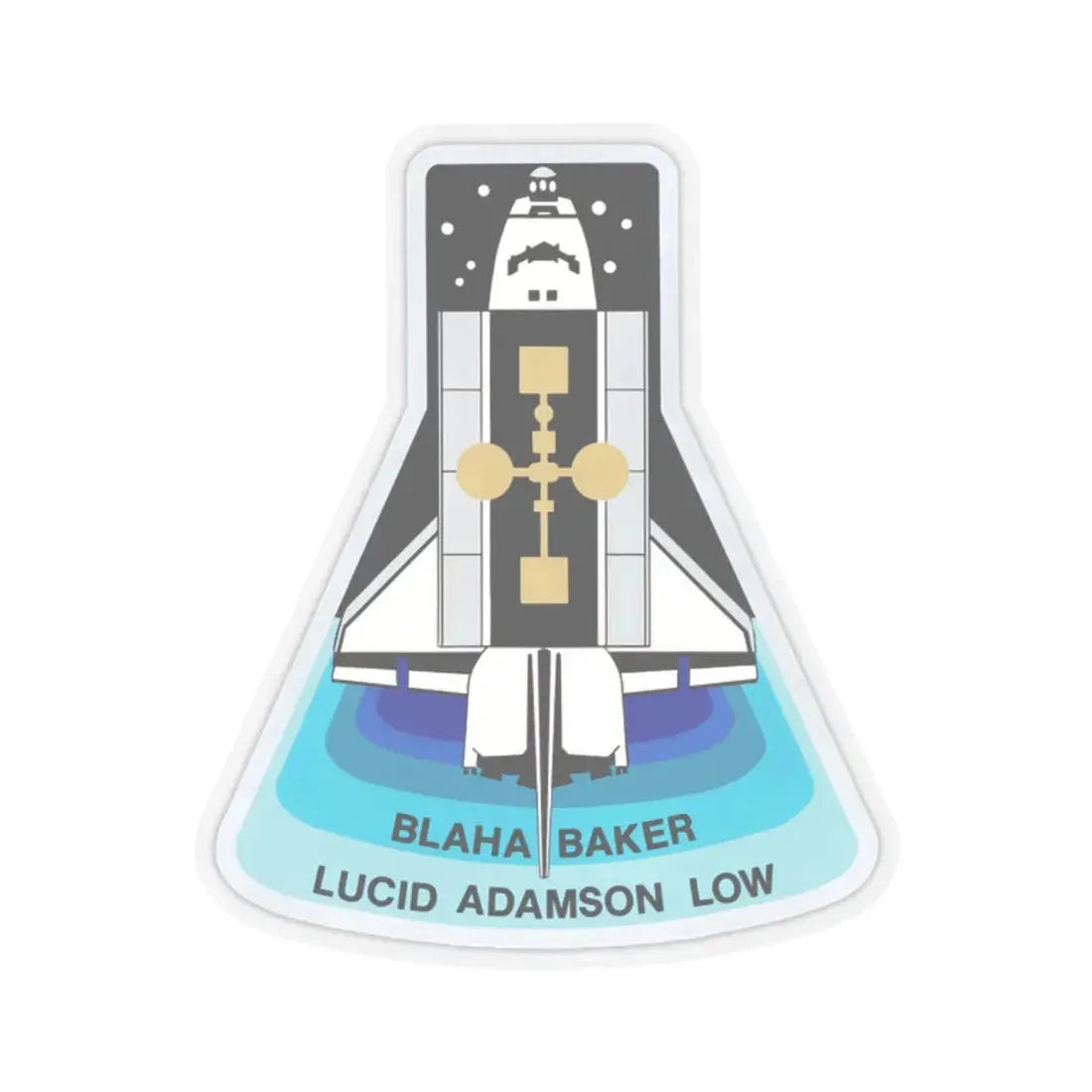 STS 43 (NASA) STICKER Vinyl Kiss-Cut Decal 2 Inch Transparent - The Sticker Space