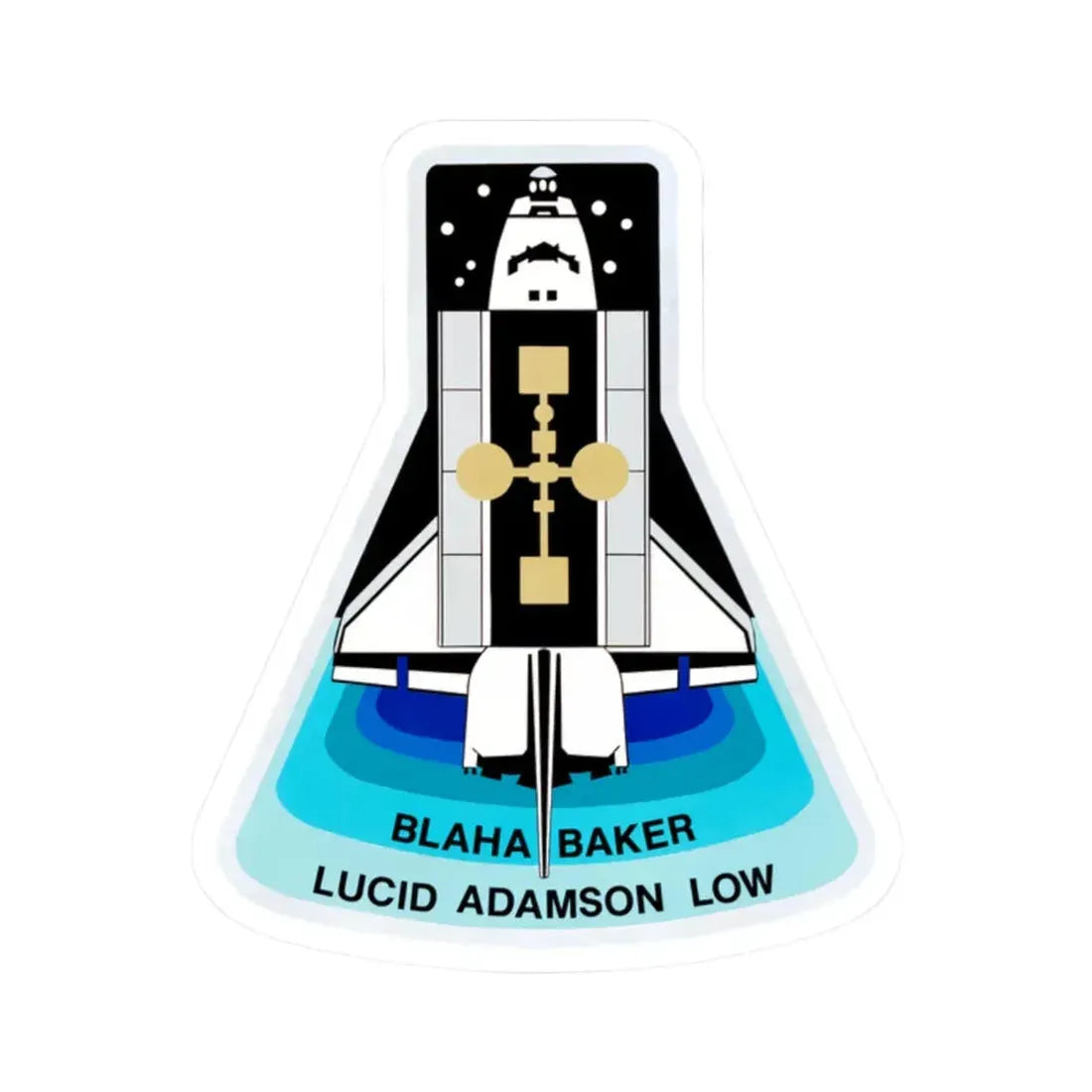 STS 43 (NASA) STICKER Vinyl Kiss-Cut Decal 2 Inch White - The Sticker Space