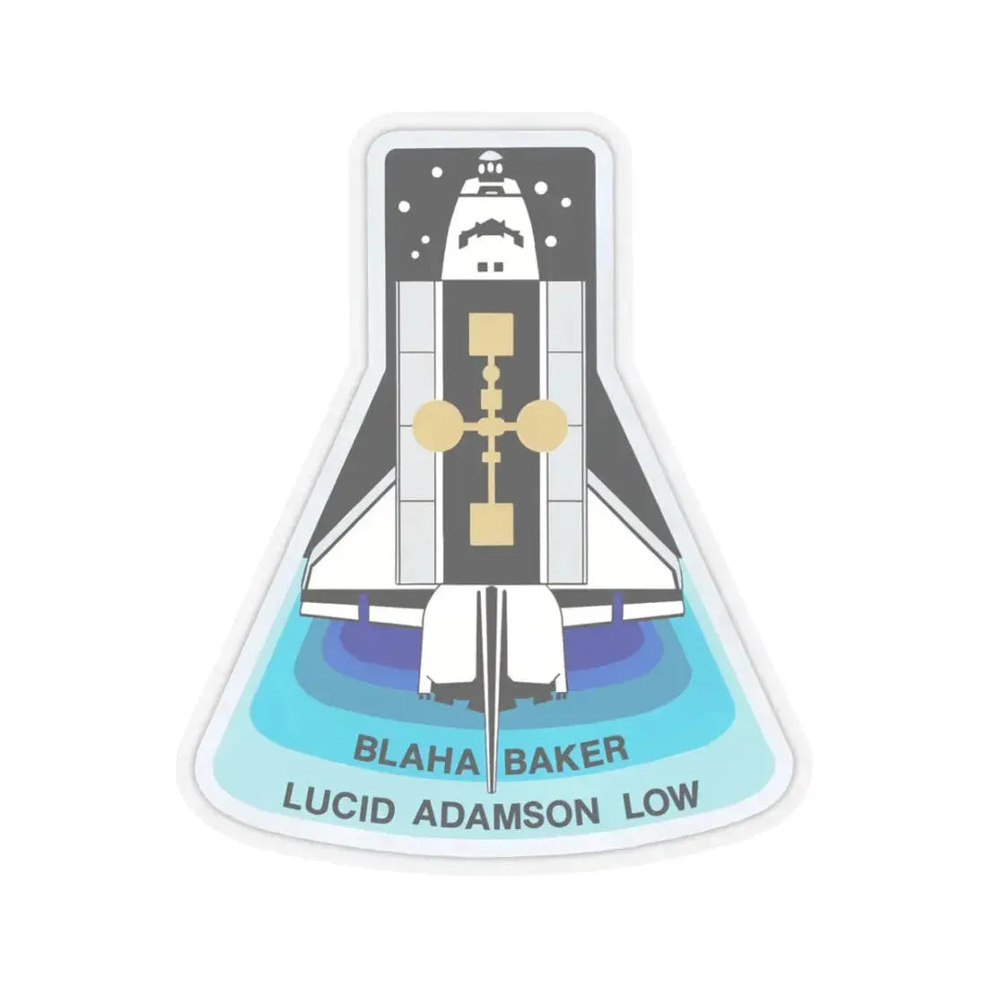 STS 43 (NASA) STICKER Vinyl Kiss-Cut Decal 3 Inch Transparent - The Sticker Space