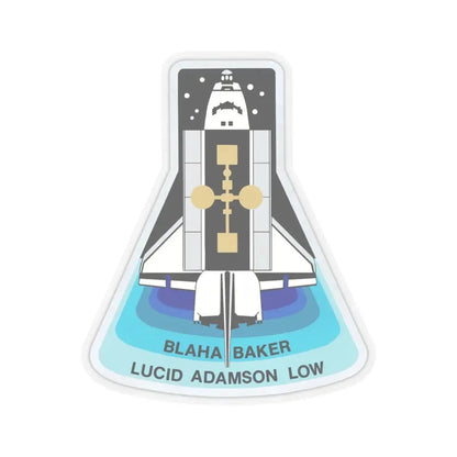 STS 43 (NASA) STICKER Vinyl Kiss-Cut Decal 4 Inch Transparent - The Sticker Space