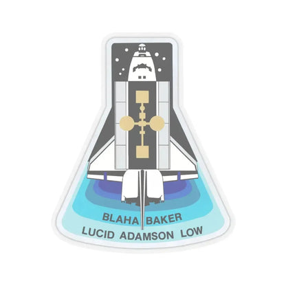 STS 43 (NASA) STICKER Vinyl Kiss-Cut Decal 6 Inch Transparent - The Sticker Space