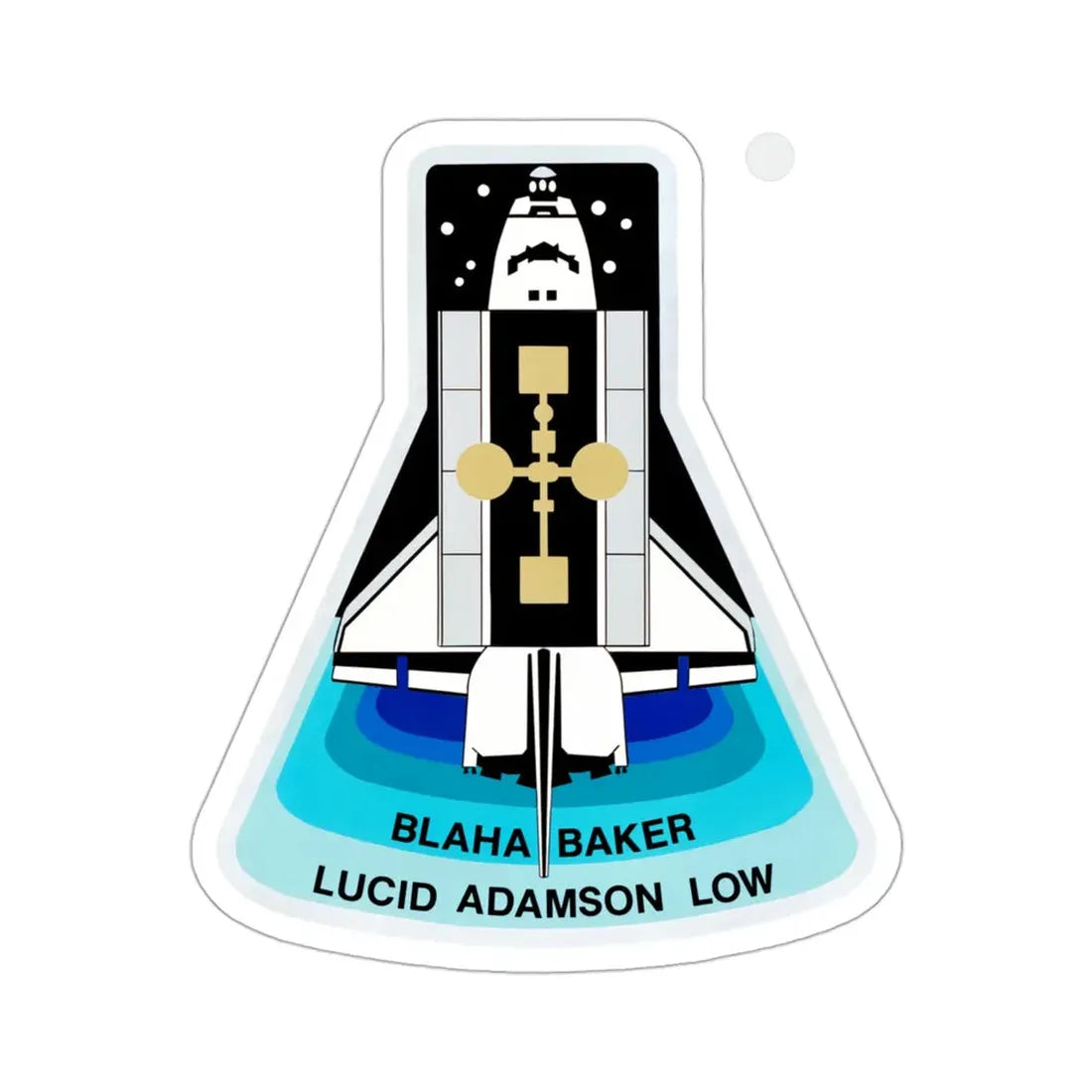 STS 43 Patch NASA STICKER Vinyl Die-Cut Decal 3 Inch - The Sticker Space
