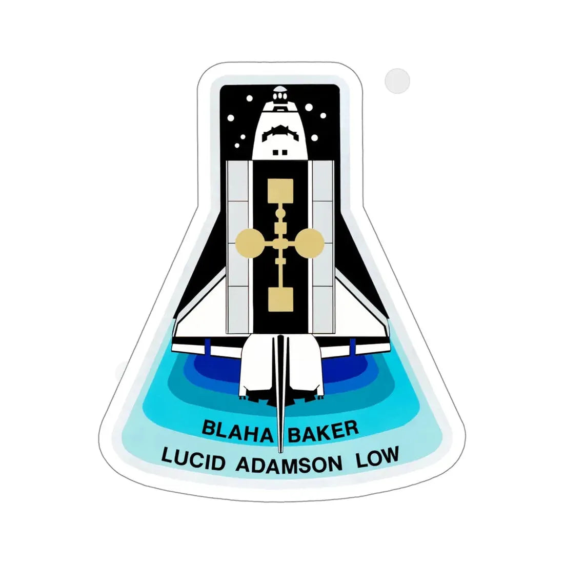 STS 43 Patch NASA STICKER Vinyl Die-Cut Decal 5 Inch - The Sticker Space