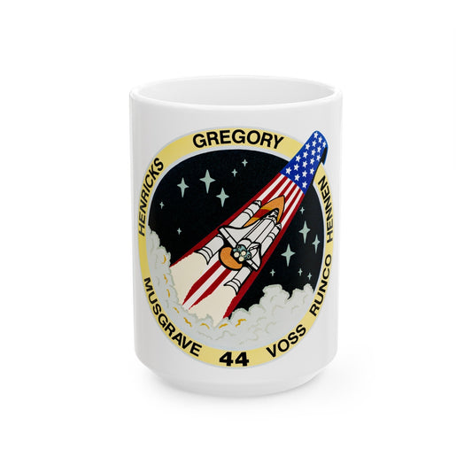 STS 44 (NASA) White Coffee Mug-15oz-The Sticker Space