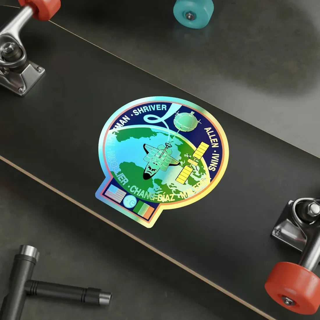 STS 46 (NASA) Holographic STICKER Die-Cut Vinyl Decal - The Sticker Space