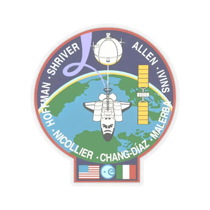 STS 46 (NASA) STICKER Vinyl Kiss-Cut Decal 4 Inch Transparent - The Sticker Space