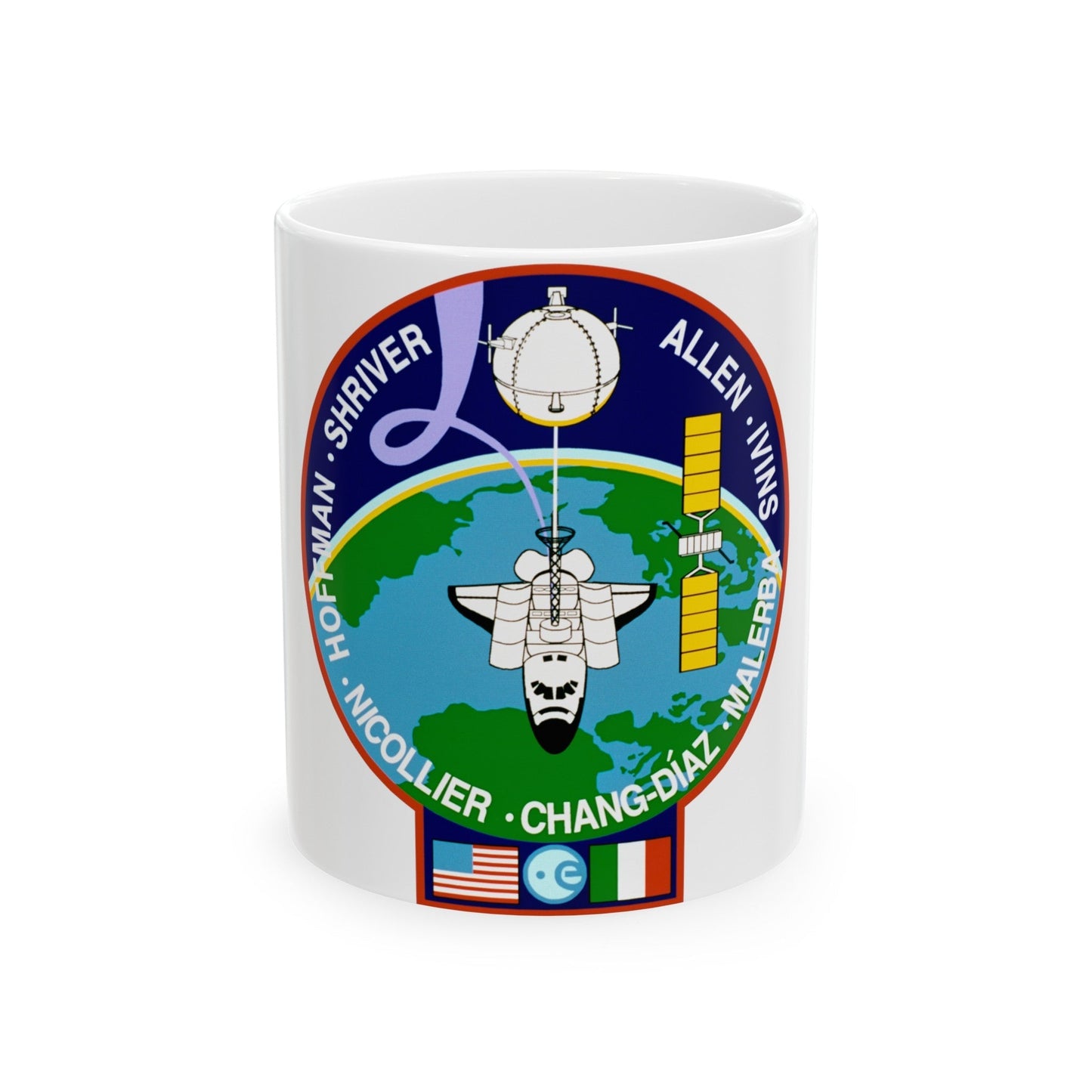 STS 46 (NASA) White Coffee Mug-11oz-The Sticker Space